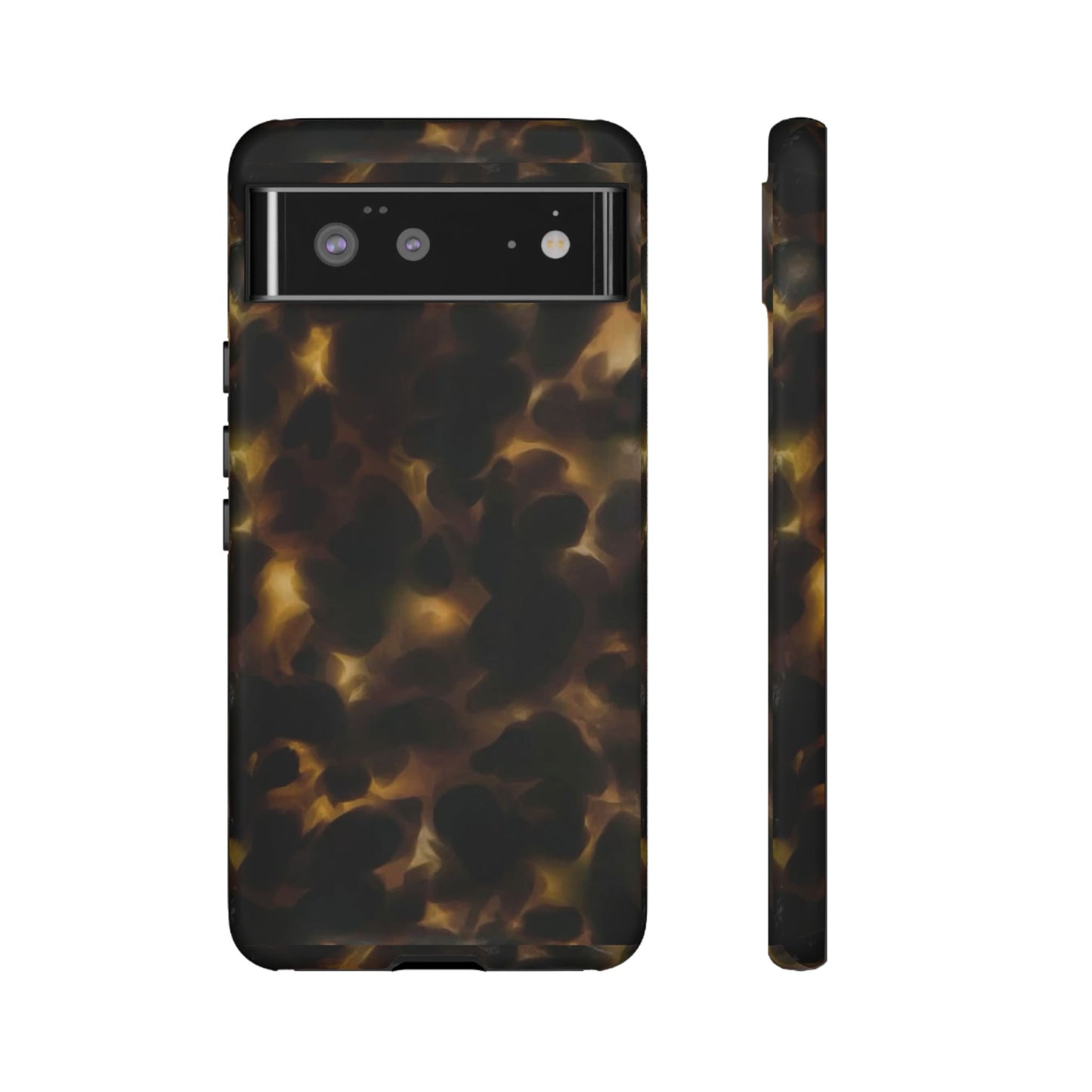 Tortoiseshell Phone Case — Protective Tough Case with Classic Brown Pattern