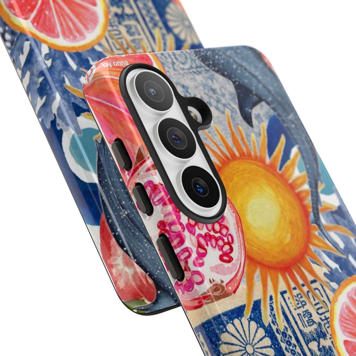 Tough Cases — Tropical Citrus Sun & Dolphin Phone Case
