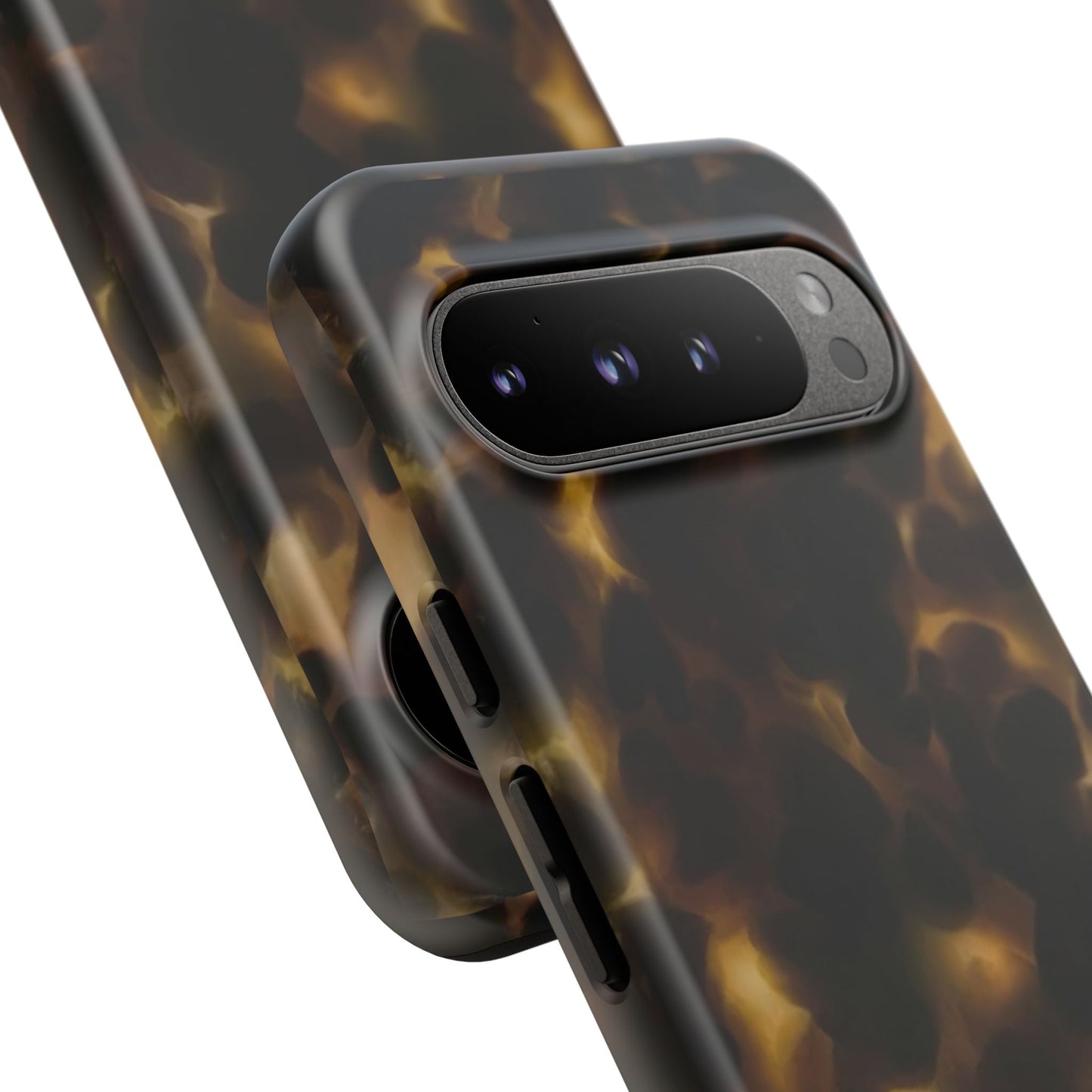 Tortoiseshell Phone Case — Protective Tough Case with Classic Brown Pattern