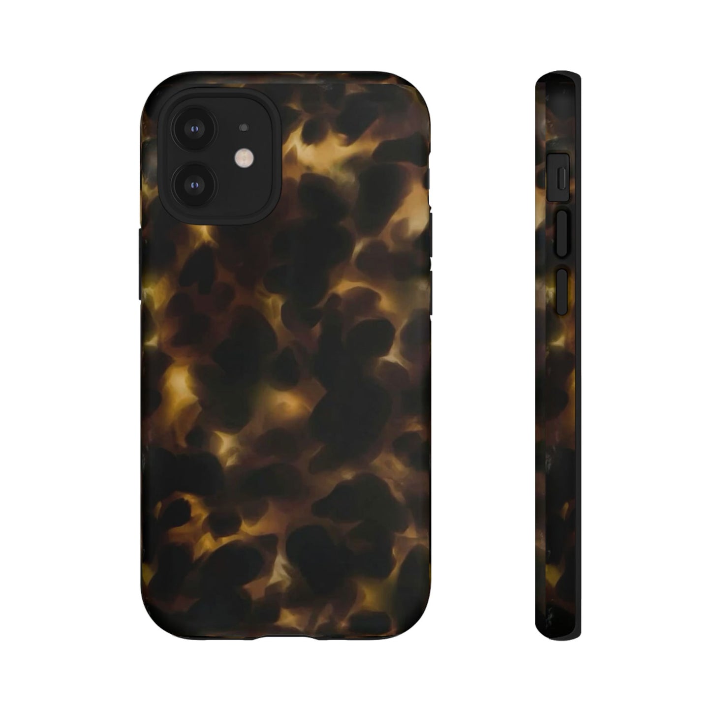 Tortoiseshell Phone Case — Protective Tough Case with Classic Brown Pattern