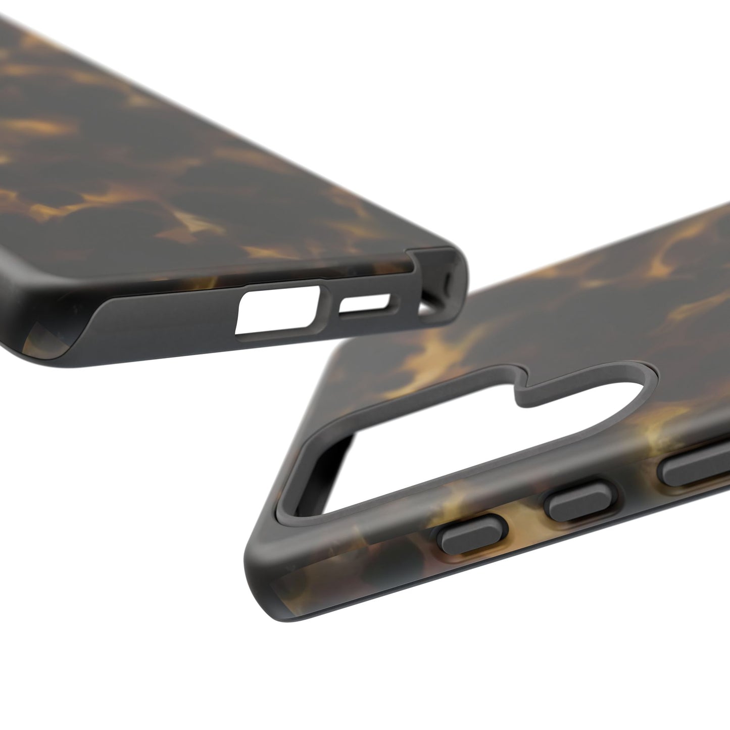 Tortoiseshell Phone Case — Protective Tough Case with Classic Brown Pattern