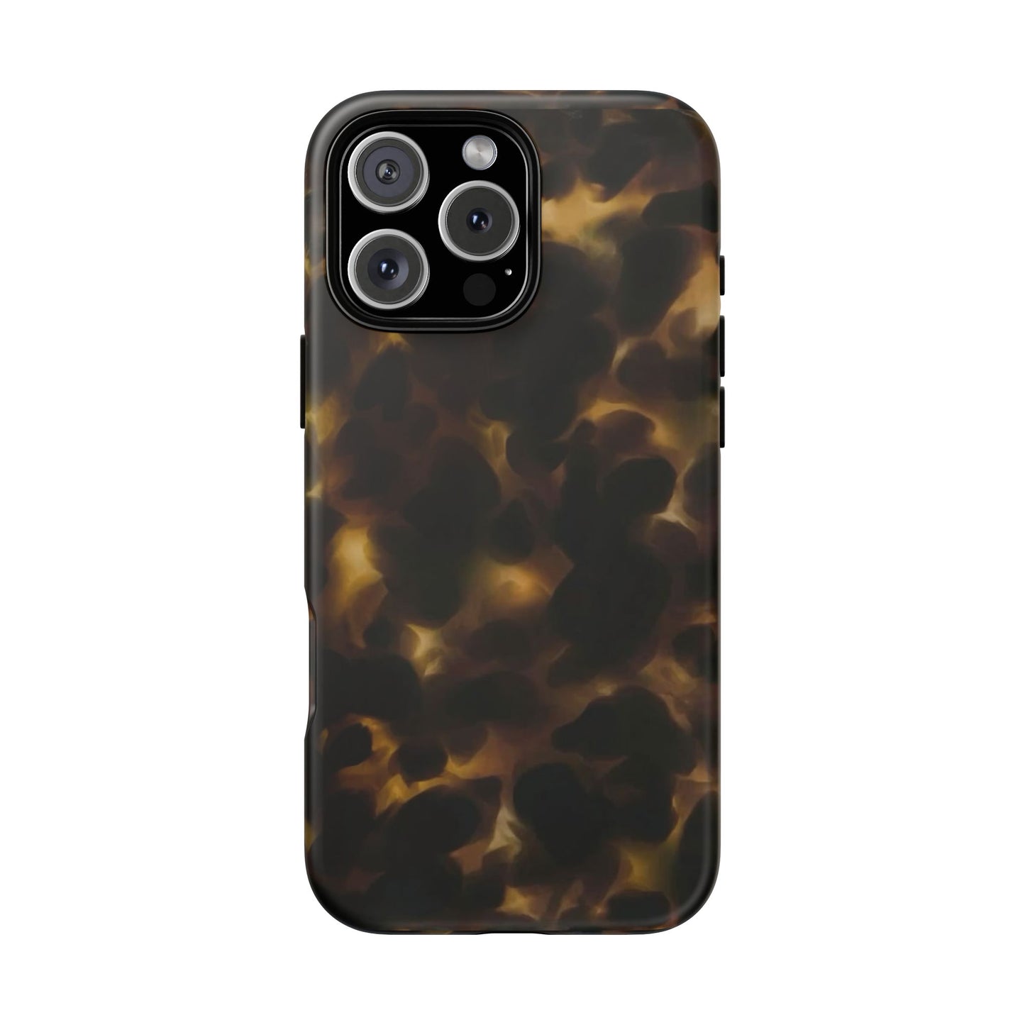 Tortoiseshell Phone Case — Protective Tough Case with Classic Brown Pattern